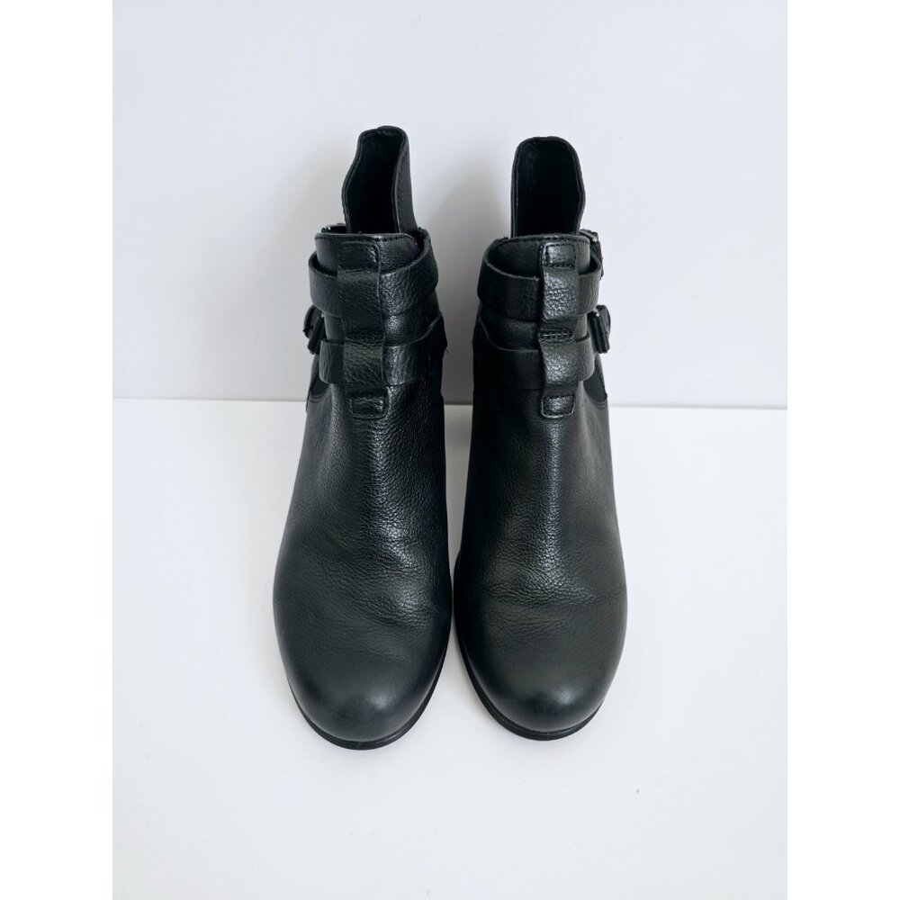 Ecco Touch 75 Double Buckle Ankle Boots Black Leather Booties Shoes 41 10 10.5 - Picture 4 of 10